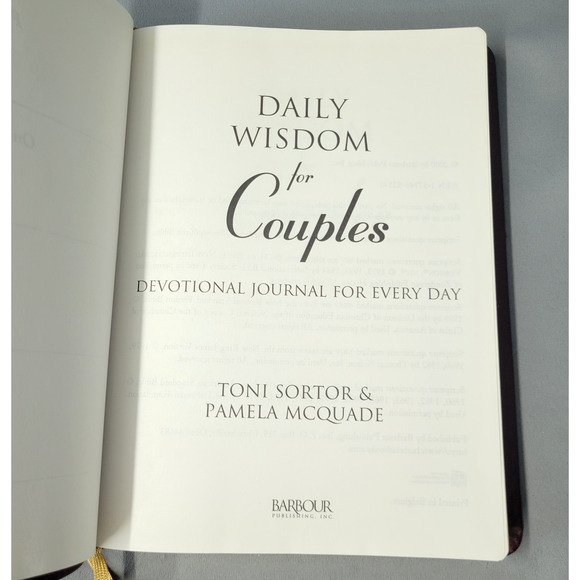 Daily Wisdom for Couples Devotional Journal Toni Sortor Pamela McQuade Book - Picture 4 of 16